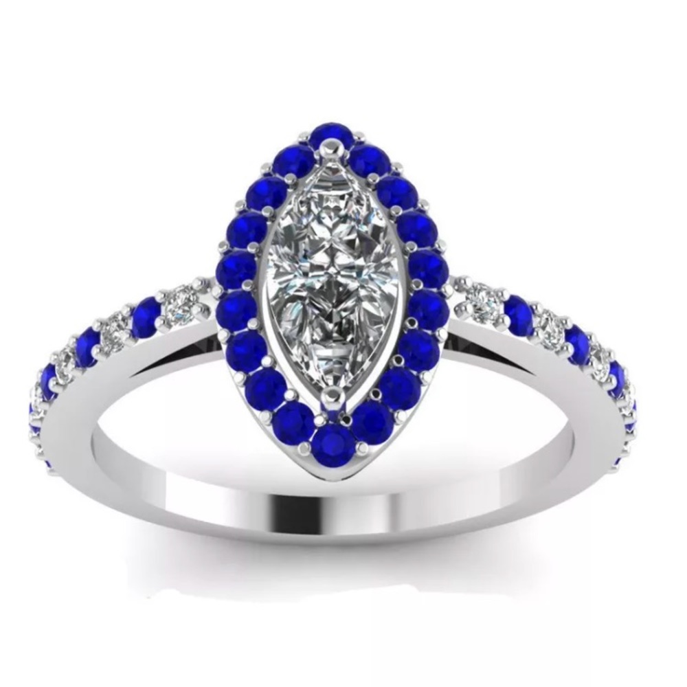 Marquise White Sapphire Ring